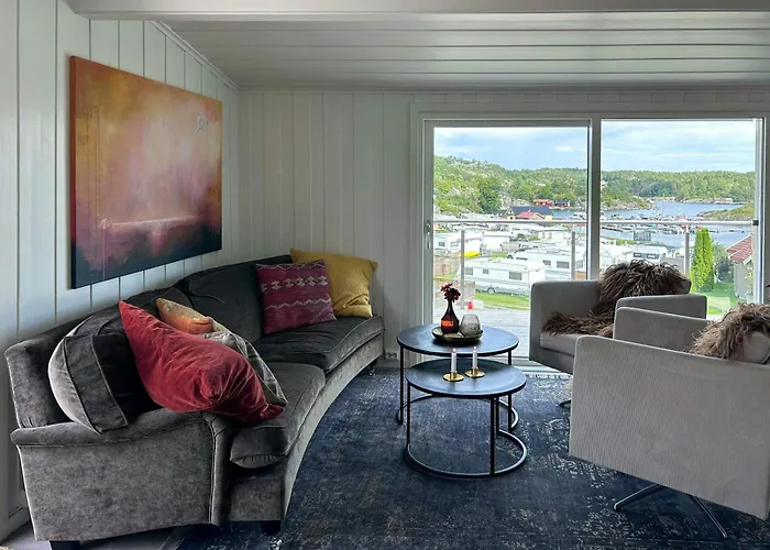 House With Sea Views At Brevikstrand Semesterbostad *